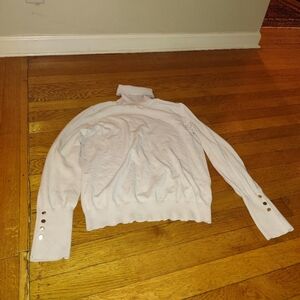 cream colored turtleneck top from babaton size medium